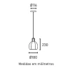 Pendente Moderno Aspen Preto 60W 1x E27 com Lâmpada Rústica