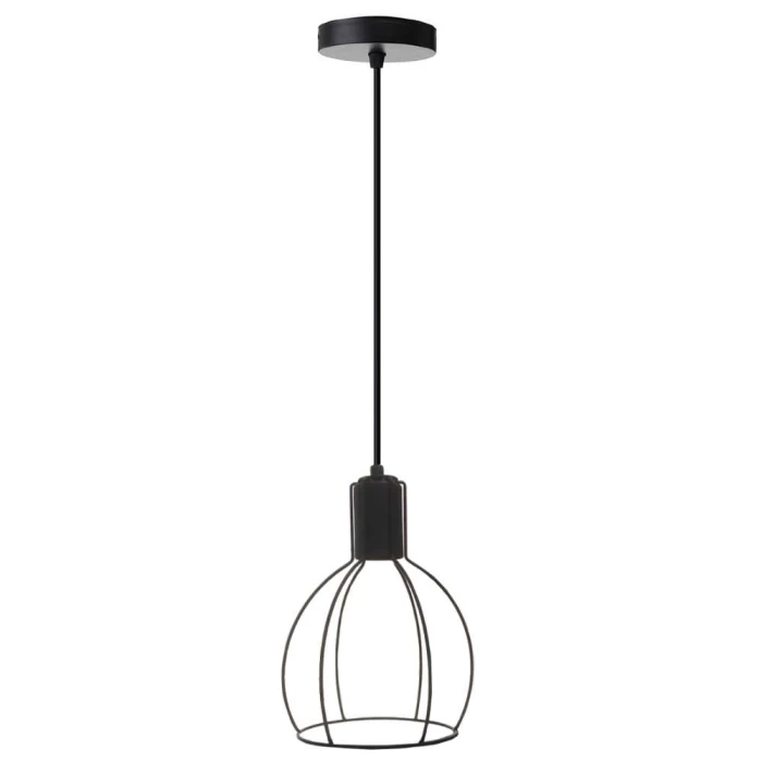 Pendente Moderno Aspen Preto 60W 1x E27 Bivolt