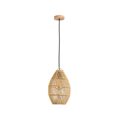 Pendente Otaki Para 1xE27 Rattan Oriental Skylight Bivolt