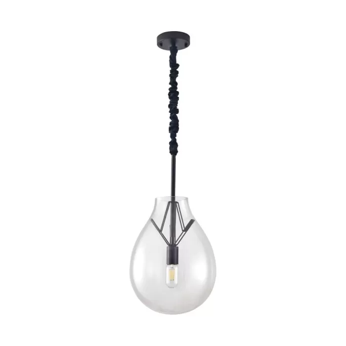 Pendente Pallo Nie 40cm Para G45 Preto Com Cristal Nordecor