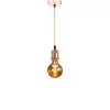 Pendente Rose Simples Vintage Cor Rose Dourado 1 Metro 1xE27