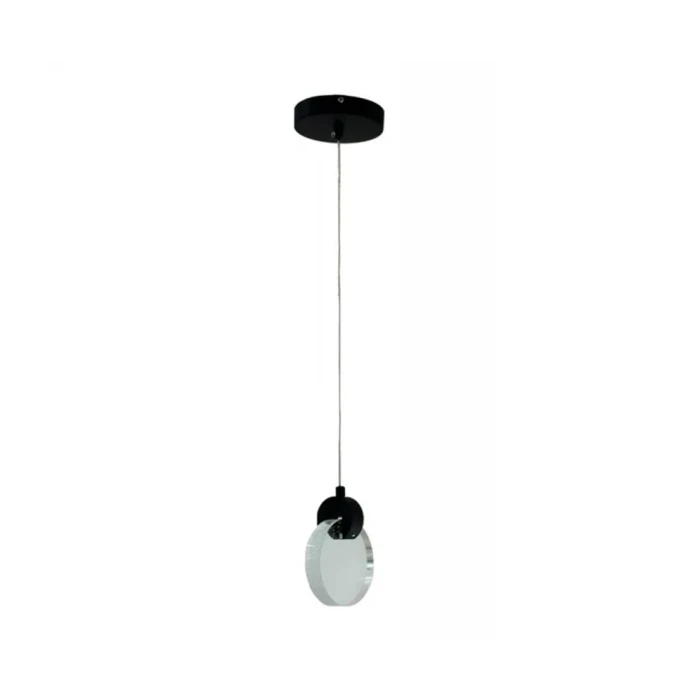 Pendente Sand Led 3W 3000K Preto Com Cristal Skylight