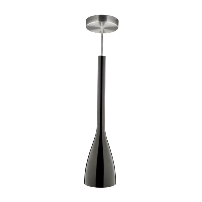 Pendente Vidro Tulipa Preto 60W 1X E27 Blumenau Bivolt Novo