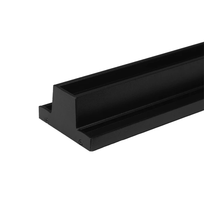 Perfil Line Decor Sobrepor Fita Led 2 Metros 65X36mm Preto