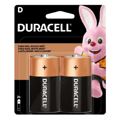 Pilha Alcalina D Duracell Cartela Com 2 Unidades