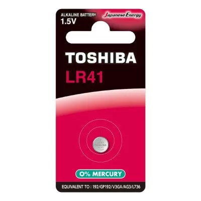 Pilha Botão Alcalina Lr41 Toshiba Unidade Novo