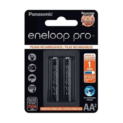 Pilha Enelop Pro Recarregável AA 2550Mah Novo