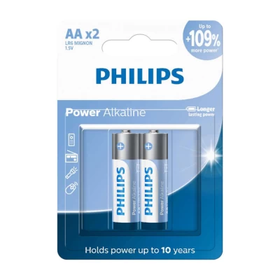 Pilha Philips Alcalina AA 2 Unidades LR06 Mignon