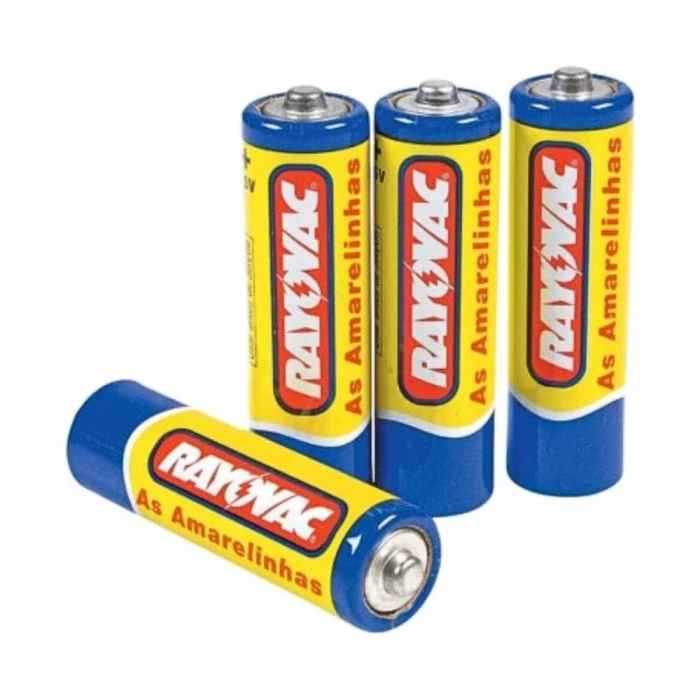 Pilha Zinco Aaa Amarelinhas 4 Unidades Rayovac
