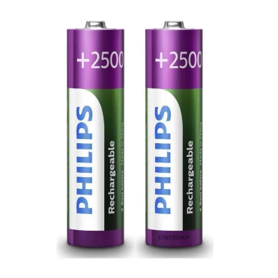 Pilhas Philips Recarregavel AA 1,2V 2500mAh R6B2RTU25/97