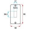 Placa De Condulete Para 1 Modulo 3/4 Cinza Inpol