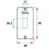 Placa De Condulete Para 1 Modulo 3/4 Cinza Inpol