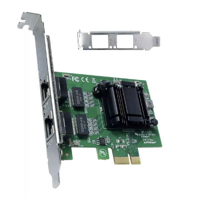 Placa De Rede Gigabit Dual Port Pci-E 10/100/1000 Vinik