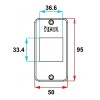 Placa Para 2 Teclas 1/2-3/4 Branca Inpol