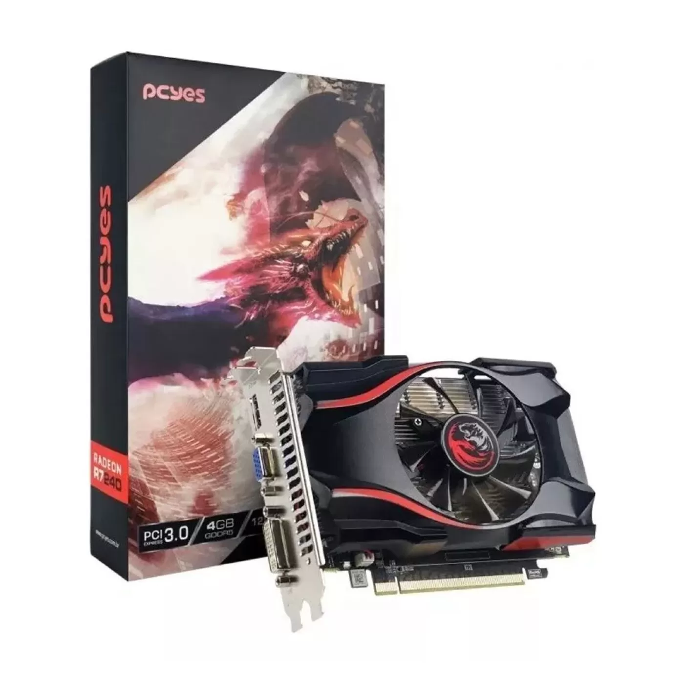 Placa de vídeo AMD Pcyes Radeon R7 200 Series R7 240 4GB - GAMES &  ELETRONICOS