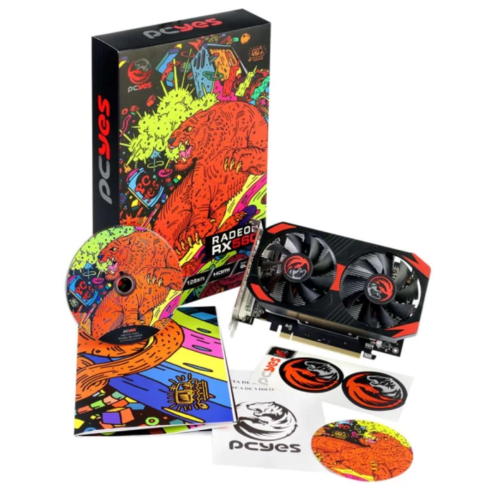 Placa de vídeo GPU RX560 4GB GDDR5 128 Bits Graffiti PCyes