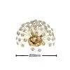 Plafon Buna 5XG9 Dourado Bivolt P-9927 Astraled Novo