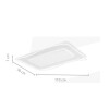 Plafon De Led Befo 204W 3000K 70x110cm Cor Branco P-9932