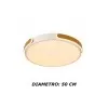 Plafon De Led Kappa 48W 3000K Branco E Dourado Astraled