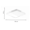 Plafon De Led Quadrado Nixy 45W 3000K 50cm Branco Astraled