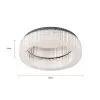 Plafon De Led Sophi Com Cristal Redondo 60CM 54W 3000K