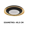 Plafon Led Constelattio 25W 3 Tons De Cor Preto E Dourado