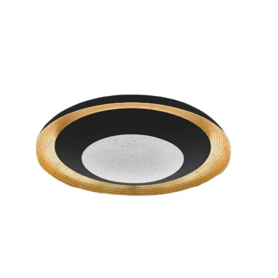 Plafon Led Constelattio 25W 3 Tons De Cor Preto E Dourado