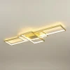 Plafon Led Puzzle 90W 3000K Cor Dourado Bivolt Skylight