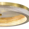 Plafon Led Queensland 50W 3000K Cor Dourado Bivolt Skylight