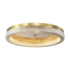 Plafon Led Queensland 50W 3000K Cor Dourado Bivolt Skylight