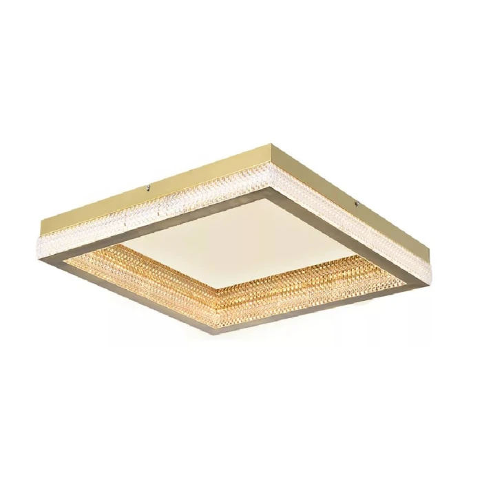 Plafon Led Queensland 80W 3000K Dourado Bivolt Skylight