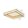 Plafon Led Queensland 80W 3000K Dourado Bivolt Skylight