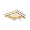 Plafon Led Queensland Quadrado 64W 3000K Dourado Skylight