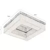 Plafon Led Sophi Cristal Quadrado 60Cm 60W 3000K Nordecor