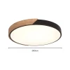 Plafon Led Wood 72W 3000K Bivolt Madeira/Preto Skylight