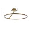 Plafon Led Zier Dourado Fosco Redondo 60CM - 28W  3.000K