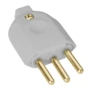 Plug Macho 2 Plugues + Terra Branco 20A Tramontina