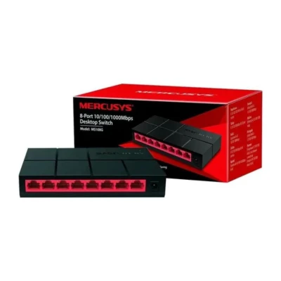 Port Gigabit Desktop Switch Mercusys MS108G 8 Portas Plug