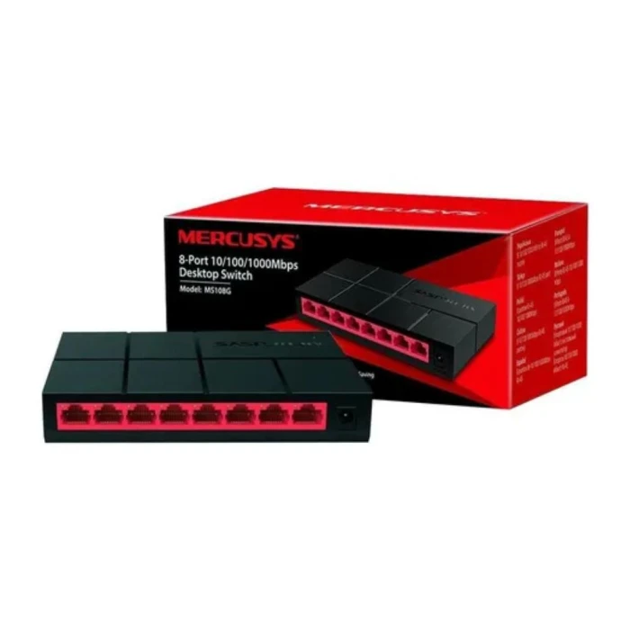 Port Gigabit Desktop Switch Mercusys MS108G 8 Portas Plug