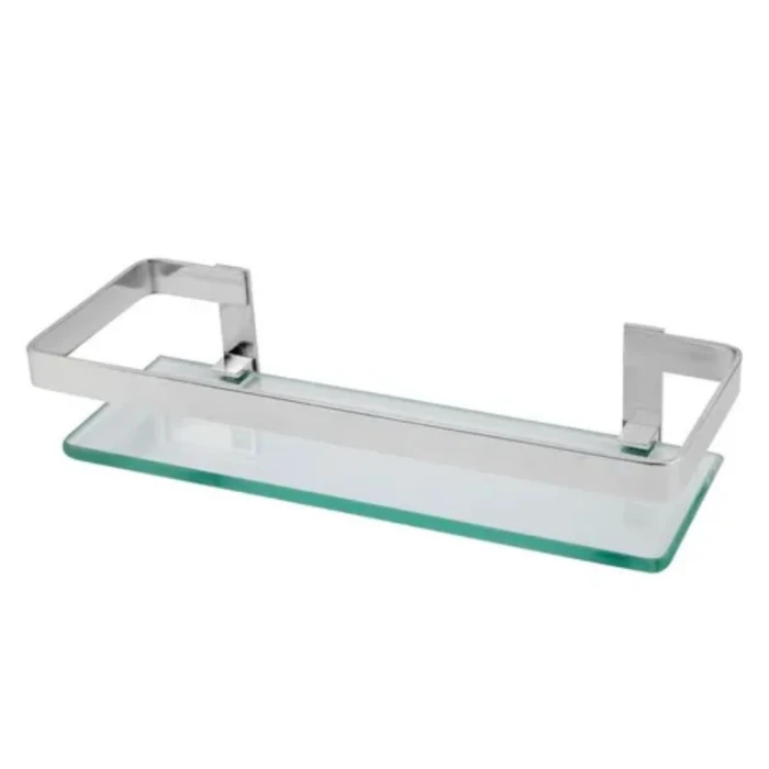 Porta Shampoo Reto Quadrado De Vidro 30cm Life Metais