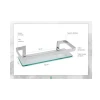 Porta Shampoo Reto Quadrado De Vidro 30cm Life Metais