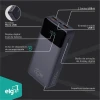 Power Bank Portátil 20000mah Com Display 3 Saídas Pb200bk