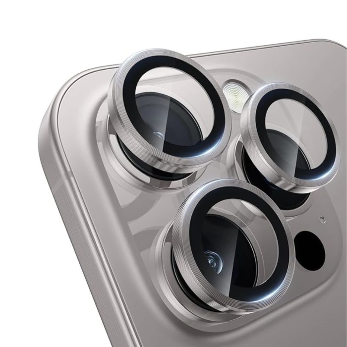 Proteção Câmera Metal Iphone 16 Pro / Max Transparente Titanium