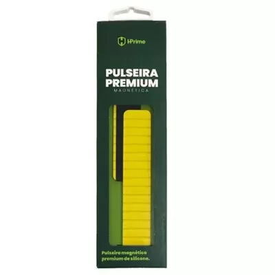 Pulseira Premium Magnético Watch 42/44/45/49 Mm Amarela Novo