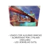 Quadro Decorativo De Parede Ponte Do Brooklyn Led Vermelho