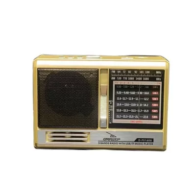 Rádio Portátil Retro Bletooth Am/Fm D-fS1608 Novo