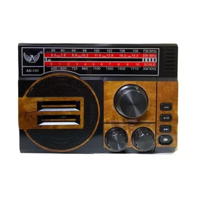 Rádio Portátil Retro Bluetooth 3W Ad-131 Altomex Novo