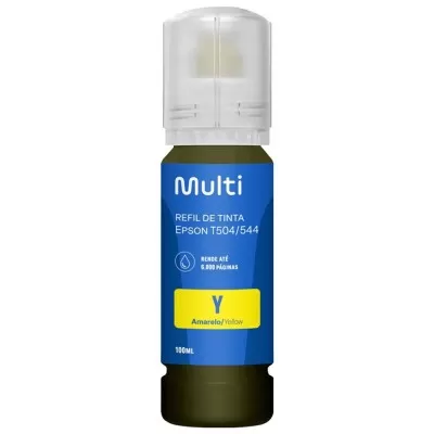 Refil De Tinta Para Epson t504/544 100ml Amarelo Multi