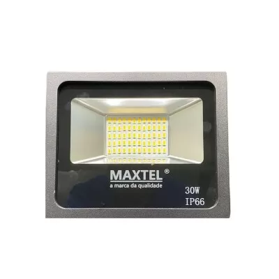 Refletor De Led 30W 3000K Bivolt Preto Maxtel Novo