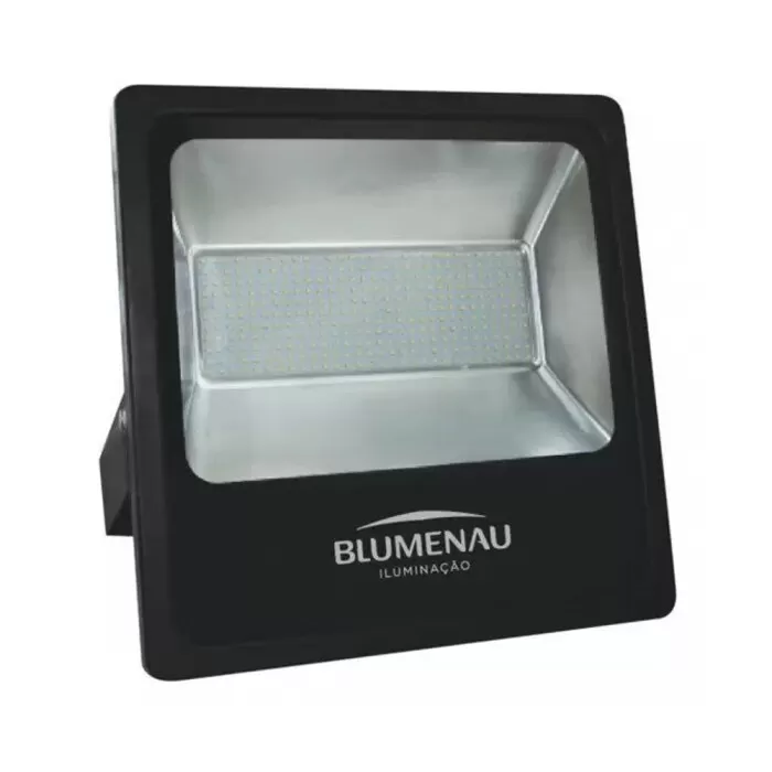 Refletor De Led Slim 600W 6000K Blumenau Preto Bivolt Novo